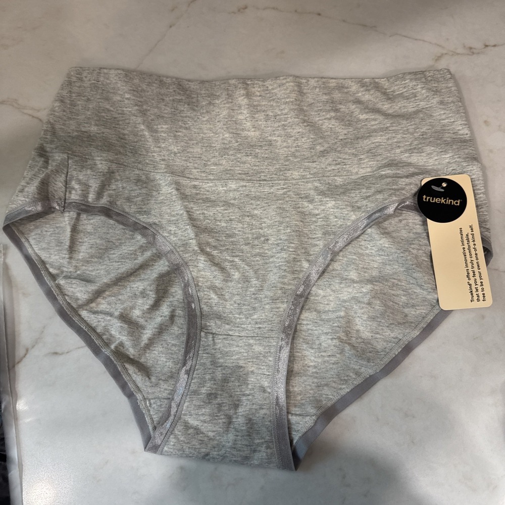 TRUEKIND Comfort Cotton Smoothing Panty in Black Size Medium